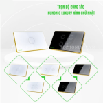 Công tắc cảm ứng WiFi Hunonic 4 Nút, Hình Chữ Nhật
