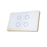 Công tắc cảm ứng WiFi Hunonic 4 Nút, Hình Chữ Nhật