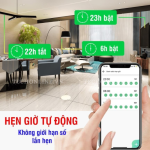 Công tắc cảm ứng BLE Premium 2 Nút, Hình Chữ Nhật, Màu Đen