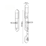 Khóa cửa Đại Sảnh Hyundai HY-SLC8818 Gold