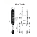 Khóa cửa Đại Sảnh Hubert HB DSI8 EU Gold 24K