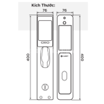 Khóa Cửa Gỗ Hubert HB CG77