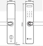 Khóa Cửa Gỗ Hubert HB CG75
