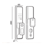 Khóa Cửa Gỗ Hubert HB CG67 Mini