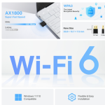 Bộ Chuyển Đổi USB Wifi Băng Tần Kép Nano AX1800 Archer TX20U Nano