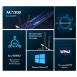 Bộ Chuyển Đổi PCI Express Wifi Bluetooth Băng Tần Kép AC1200