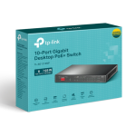 Switch Máy Tính Để Bàn 10 Cổng Gigabit với 8 PoE+