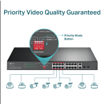 Switch Rackmount 16 Cổng 10/100 Mbps PoE+ TL-SL1218MP
